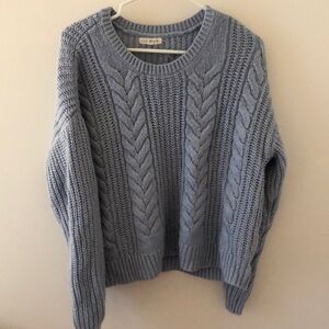 LA Hearts Blue Cable Knit Sweater